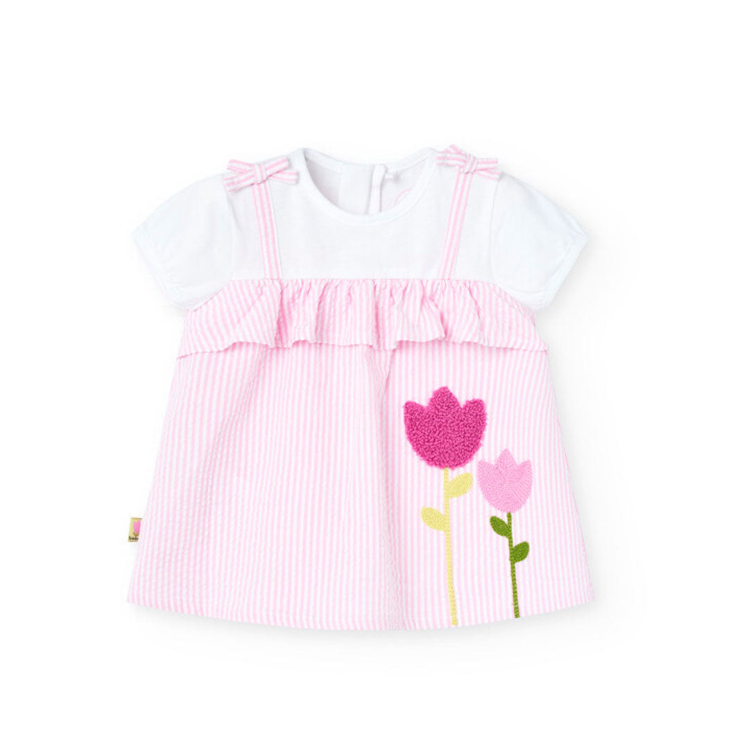 Poplin dress striped