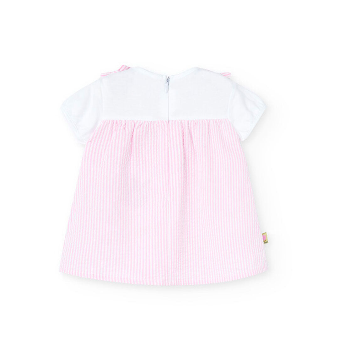 Poplin dress striped
