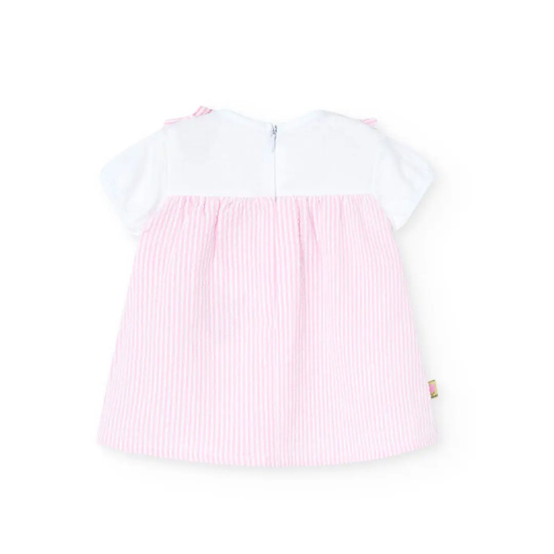Poplin dress striped My Store