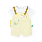 Yellow striped poplin romper My Store