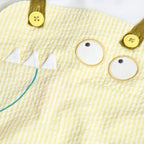 Yellow striped poplin romper My Store