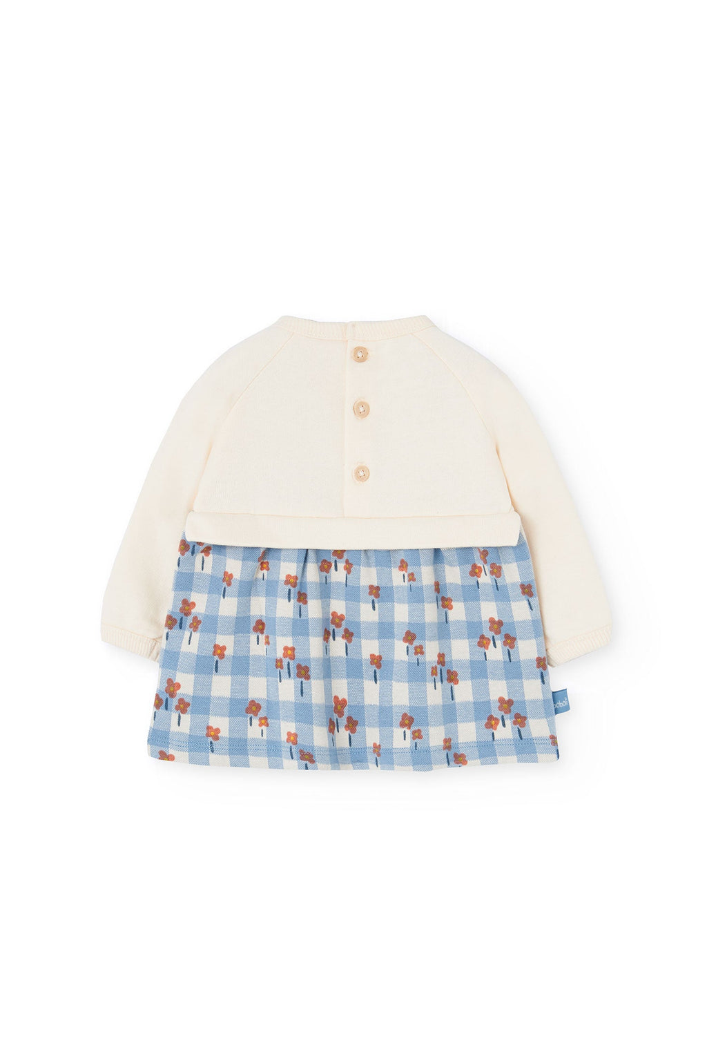 Baby Girl Fleece Dress Square Pattern Boboli