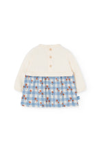 Baby Girl Fleece Dress Square Pattern Boboli