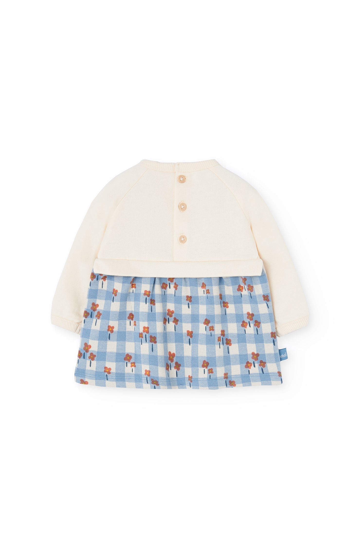 Baby Girl Fleece Dress Square Pattern Boboli