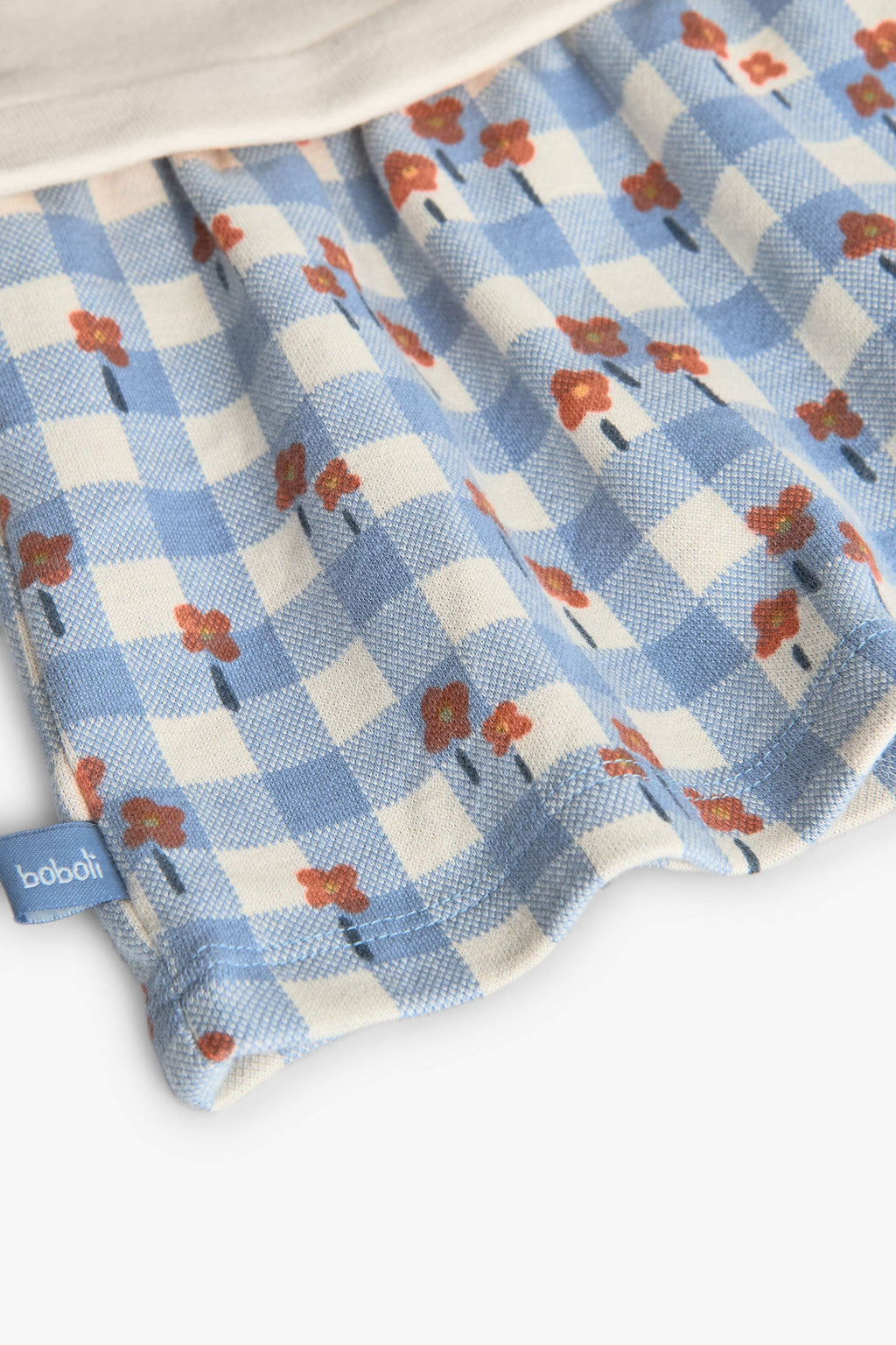 Baby Girl Fleece Dress Square Pattern Boboli