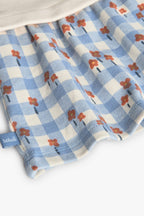 Baby Girl Fleece Dress Square Pattern Boboli