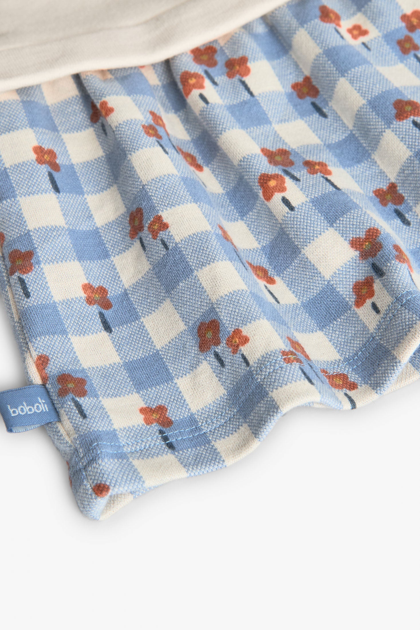 Baby Girl Fleece Dress Square Pattern Boboli