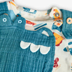 T-shirt and overall set with varied print My Store