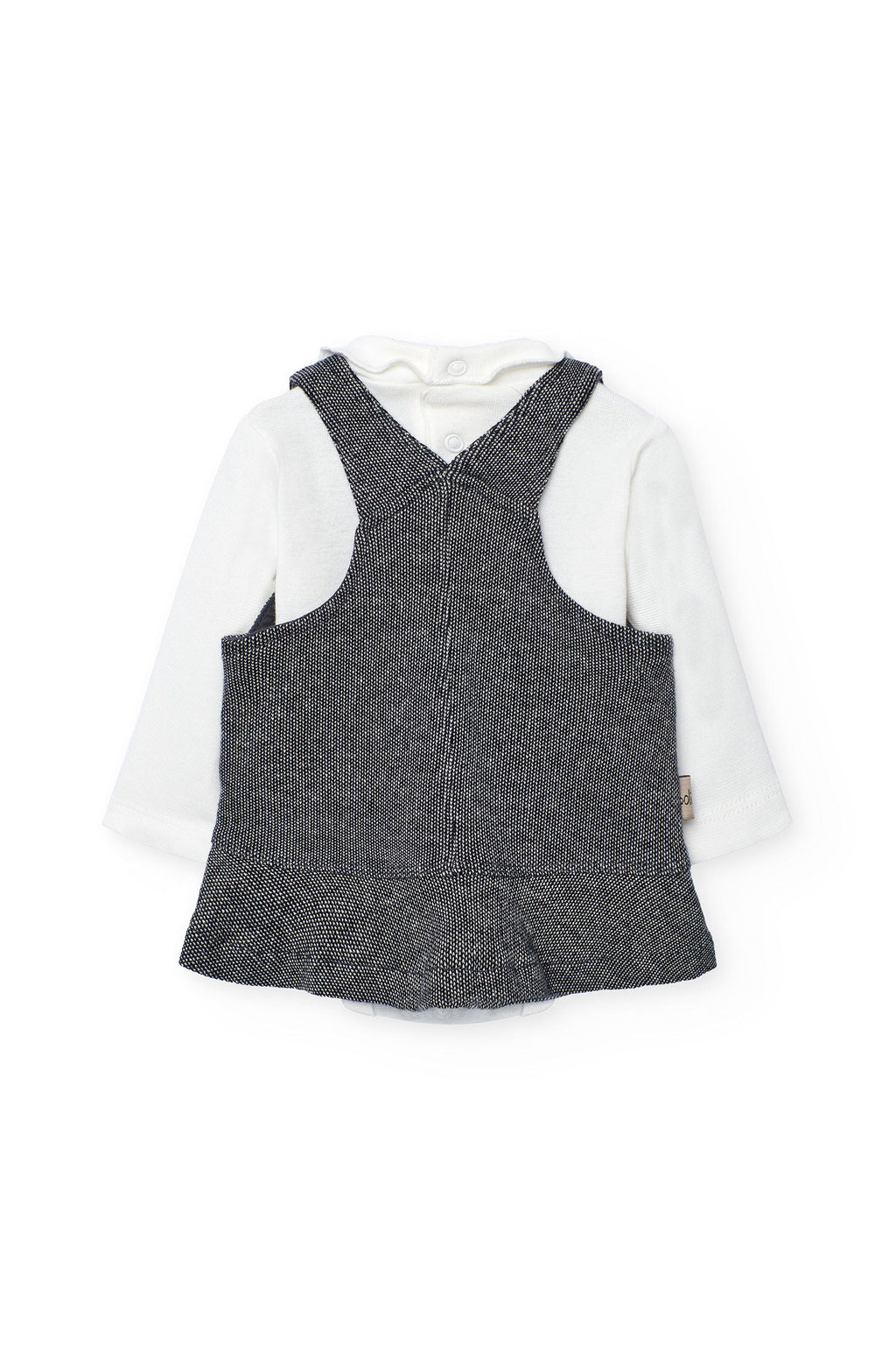 Baby Girl Grey Knit Set with Animal Print Me Turn