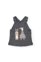 Baby Girl Grey Knit Set with Animal Print Me Turn