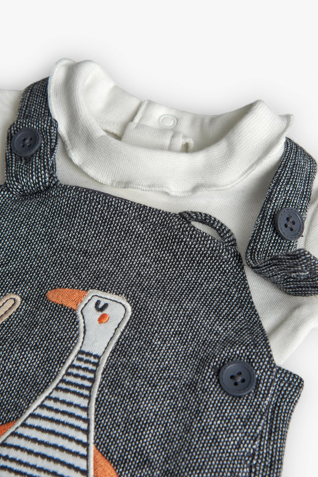 Baby Girl Grey Knit Set with Animal Print Me Turn