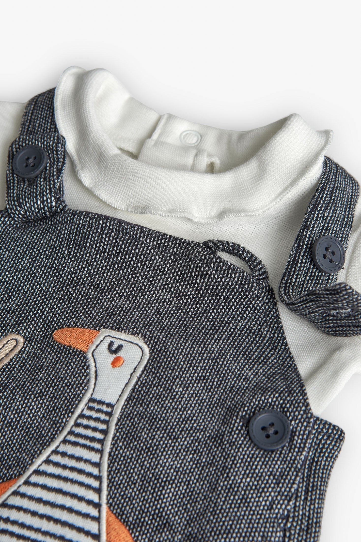 Baby Girl Grey Knit Set with Animal Print Me Turn