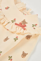 Baby Girl Cream Reindeer & Floral Dress