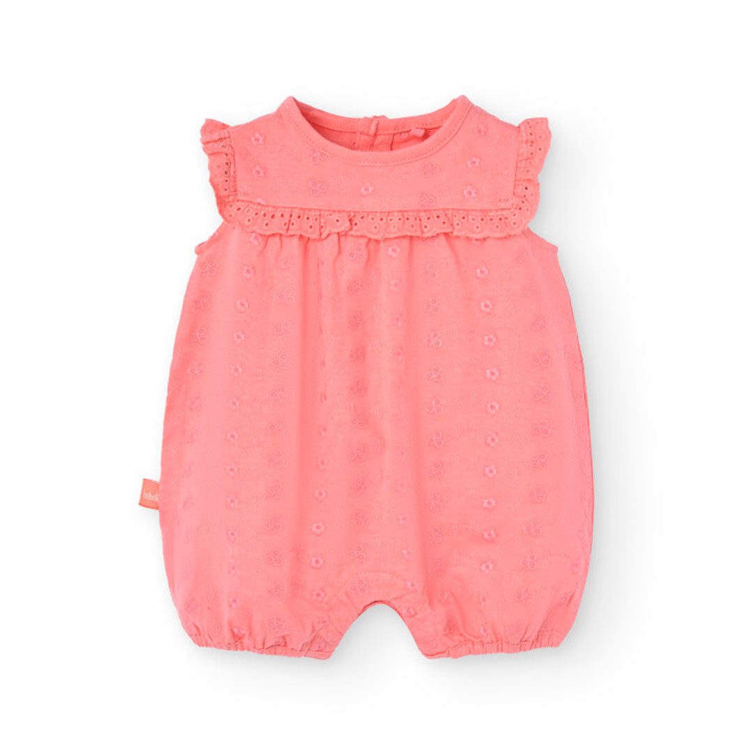 Pink poplin romper