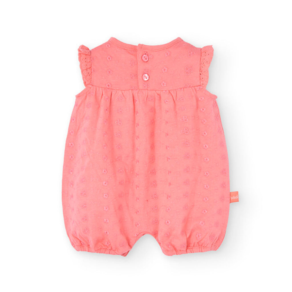 Pink poplin romper