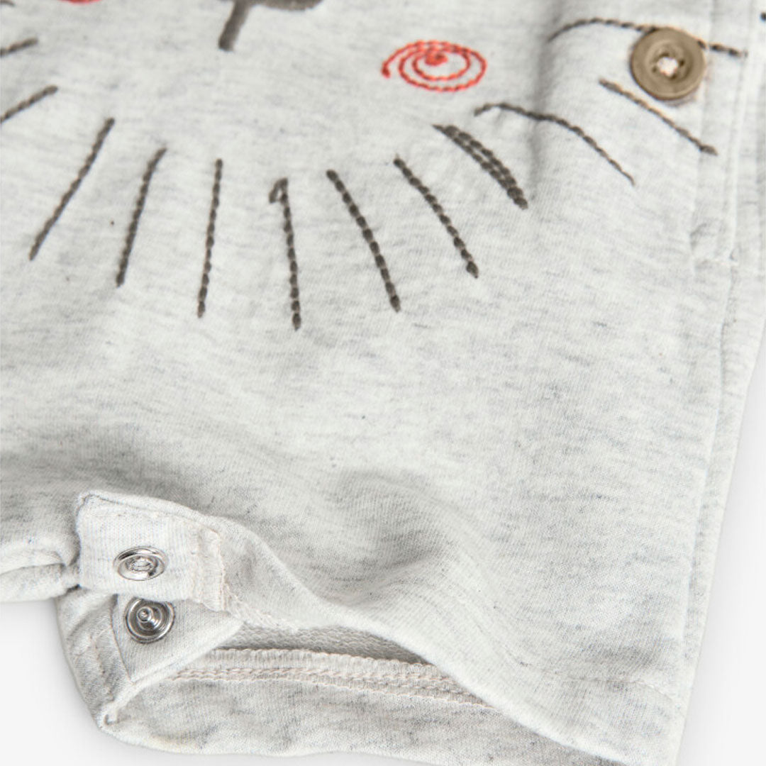 Knitted t-shirt set in brown