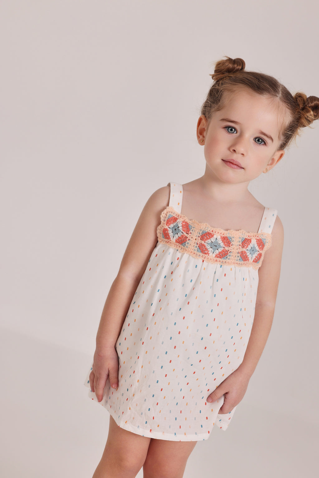 Baby Girl White Knitted Dress