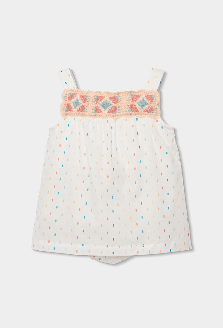 Baby Girl White Knitted Dress