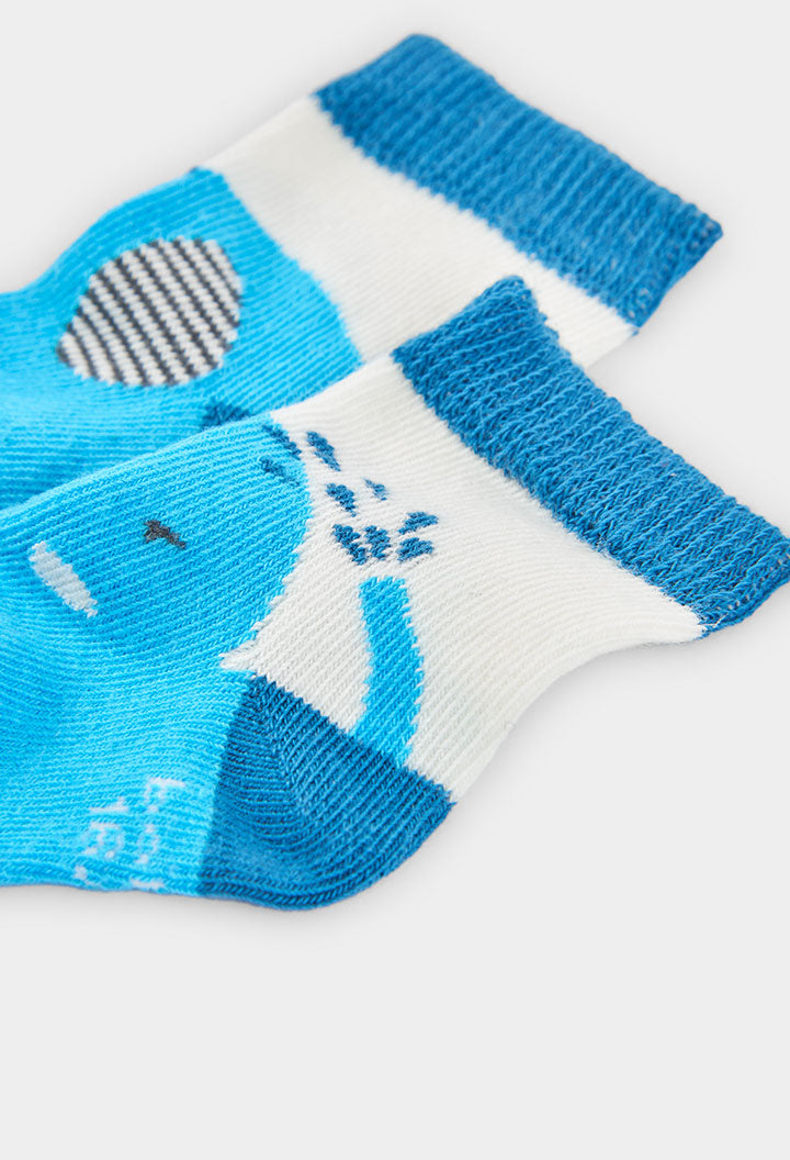 Baby Boy Gray and Blue Socks