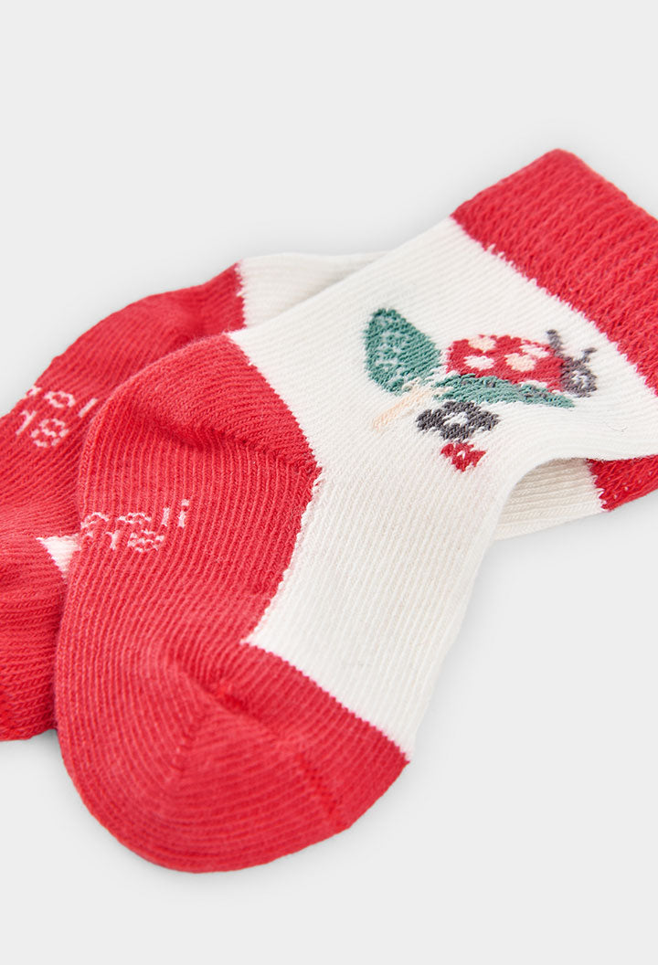 Baby Girl Red and Pink Socks