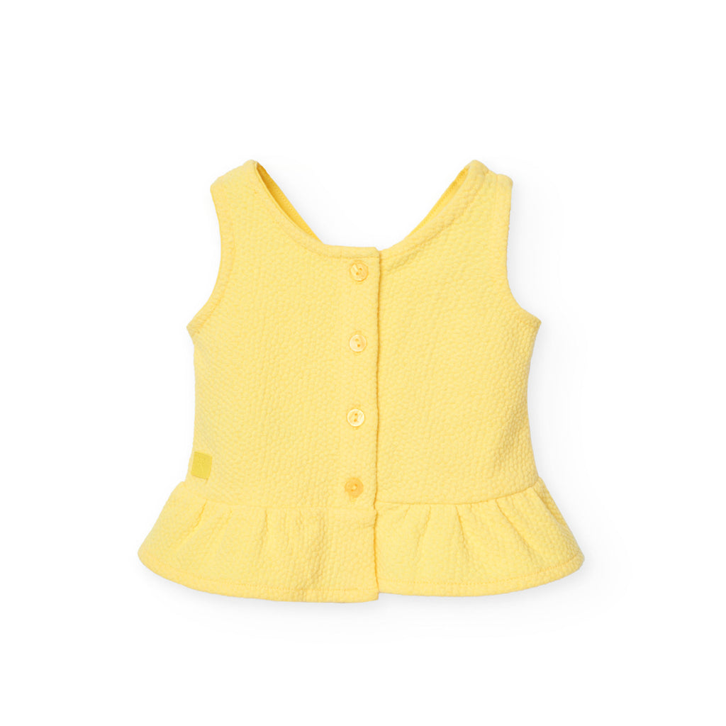 Knitted top in yellow