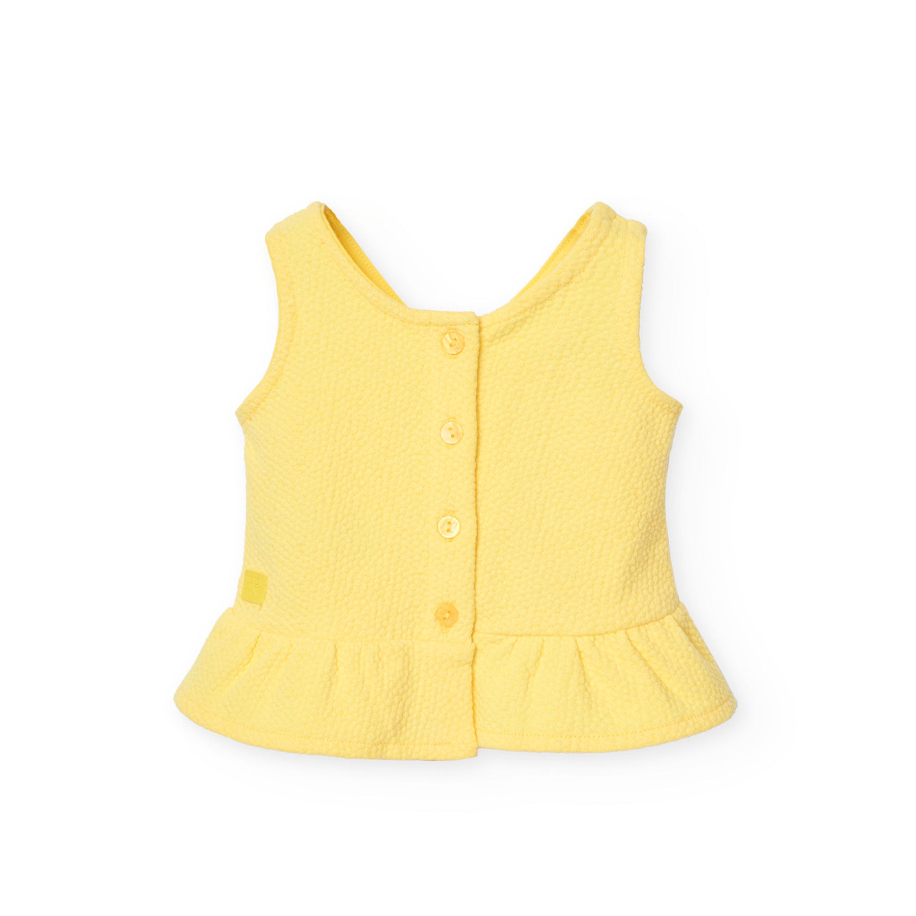 Knitted top in yellow