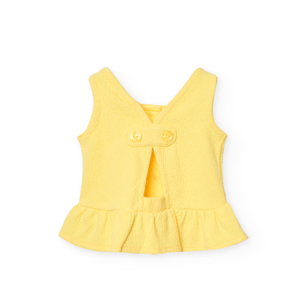 Knitted top in yellow