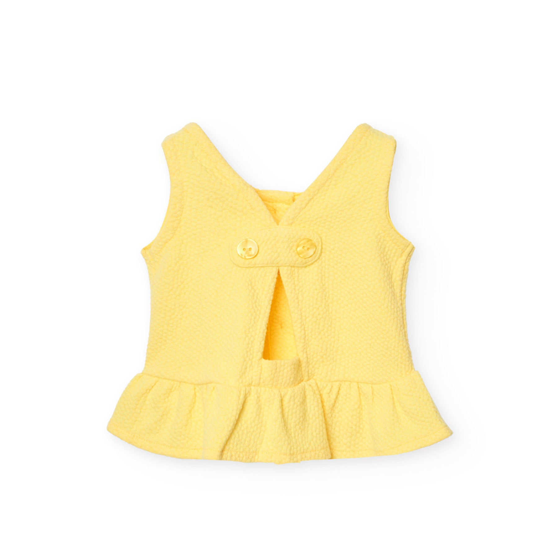 Knitted top in yellow