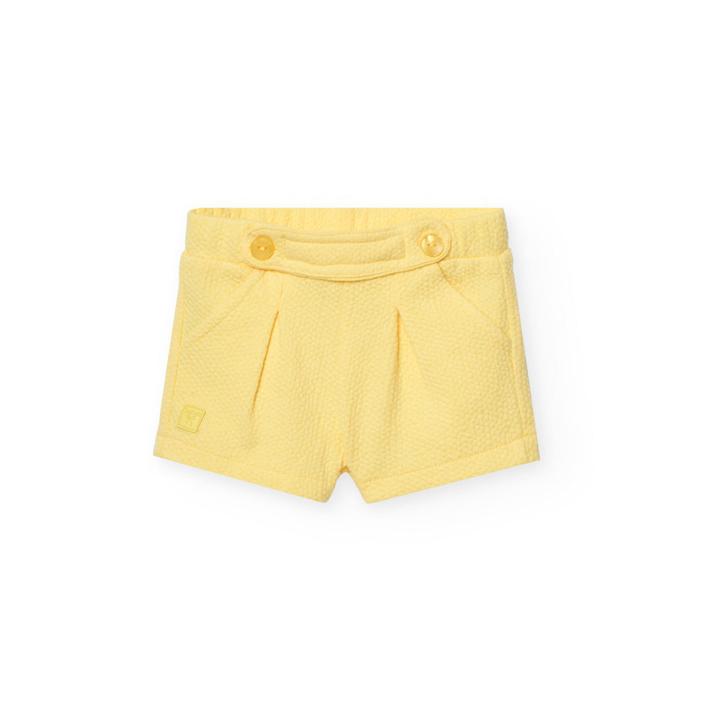 Knitted shorts  in yellow