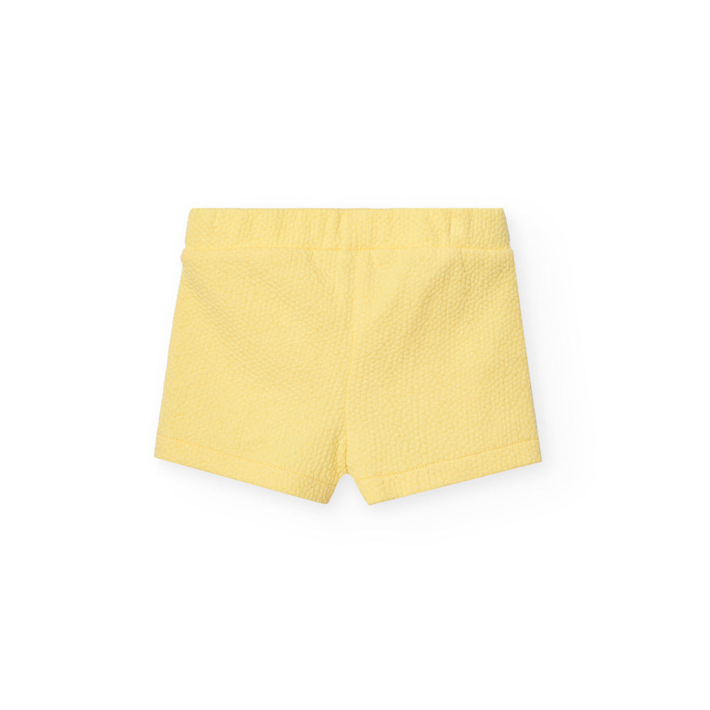 Knitted shorts  in yellow