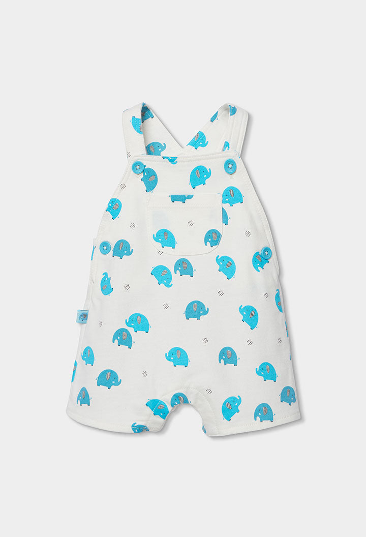 Baby Boy Blue Elephant Overall
