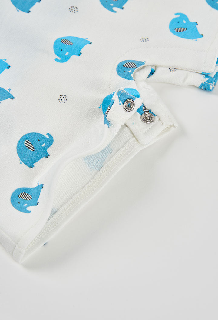 Baby Boy Blue Elephant Overall
