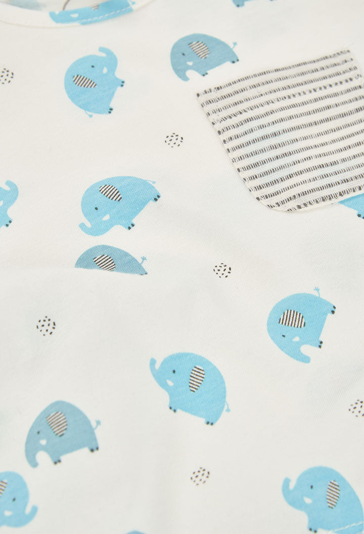 Baby Boy Elephant T-shit ant Short Set