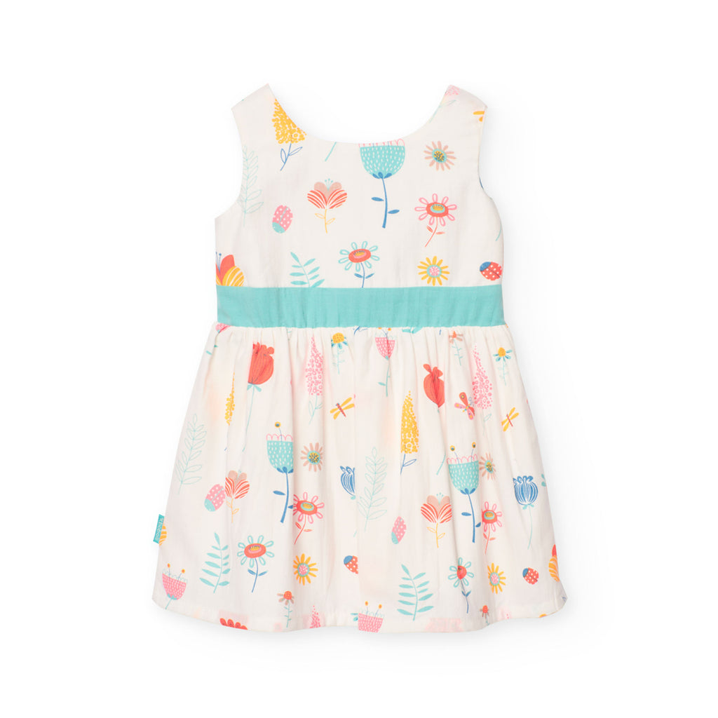 Satin dress with pastel floral print