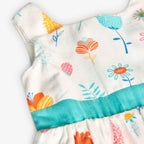 Satin dress with pastel floral print My Store