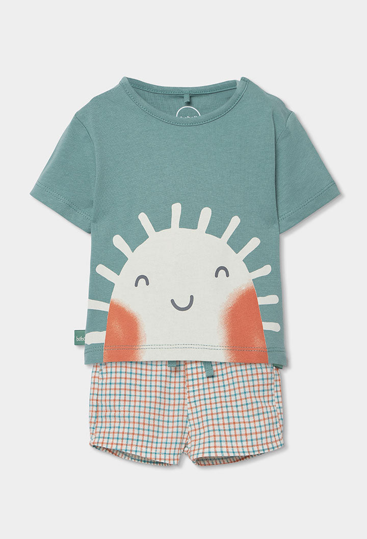 Baby Boy Green T-shirt and Short Set