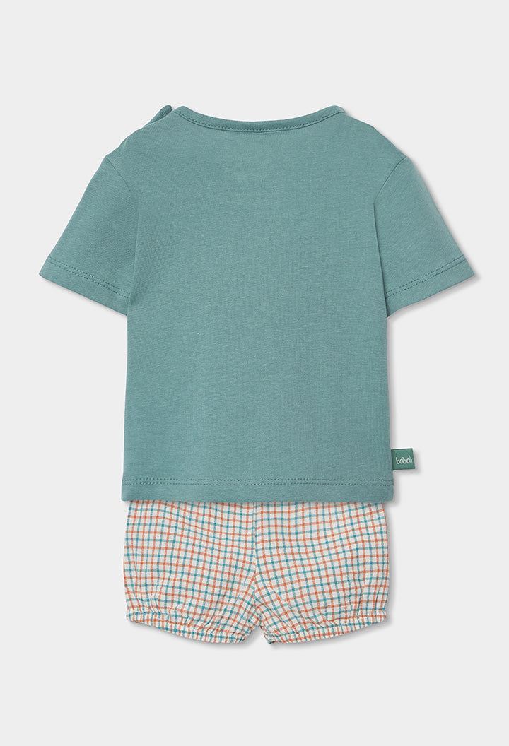 Baby Boy Green T-shirt and Short Set