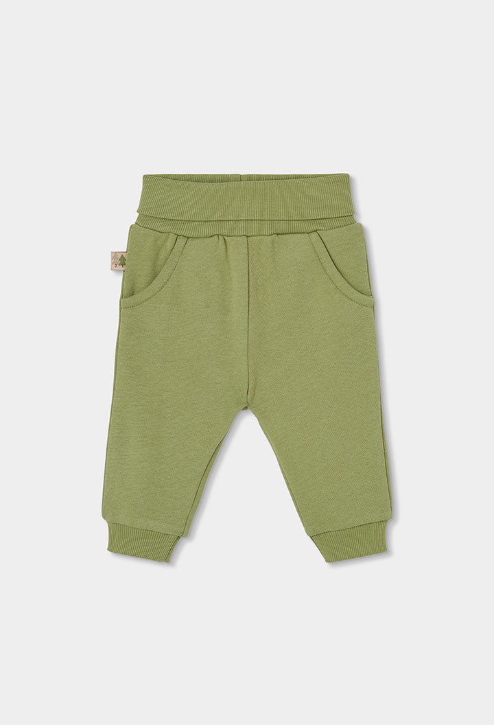 Baby Boy Forest Print Top & Green Pants Set