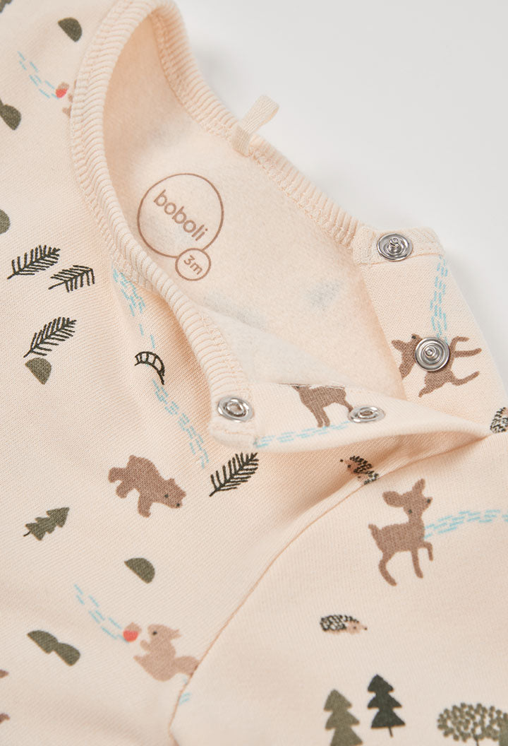 Baby Boy Forest Print Top & Green Pants Set
