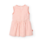 Poplin dress in red and white stripes My Store