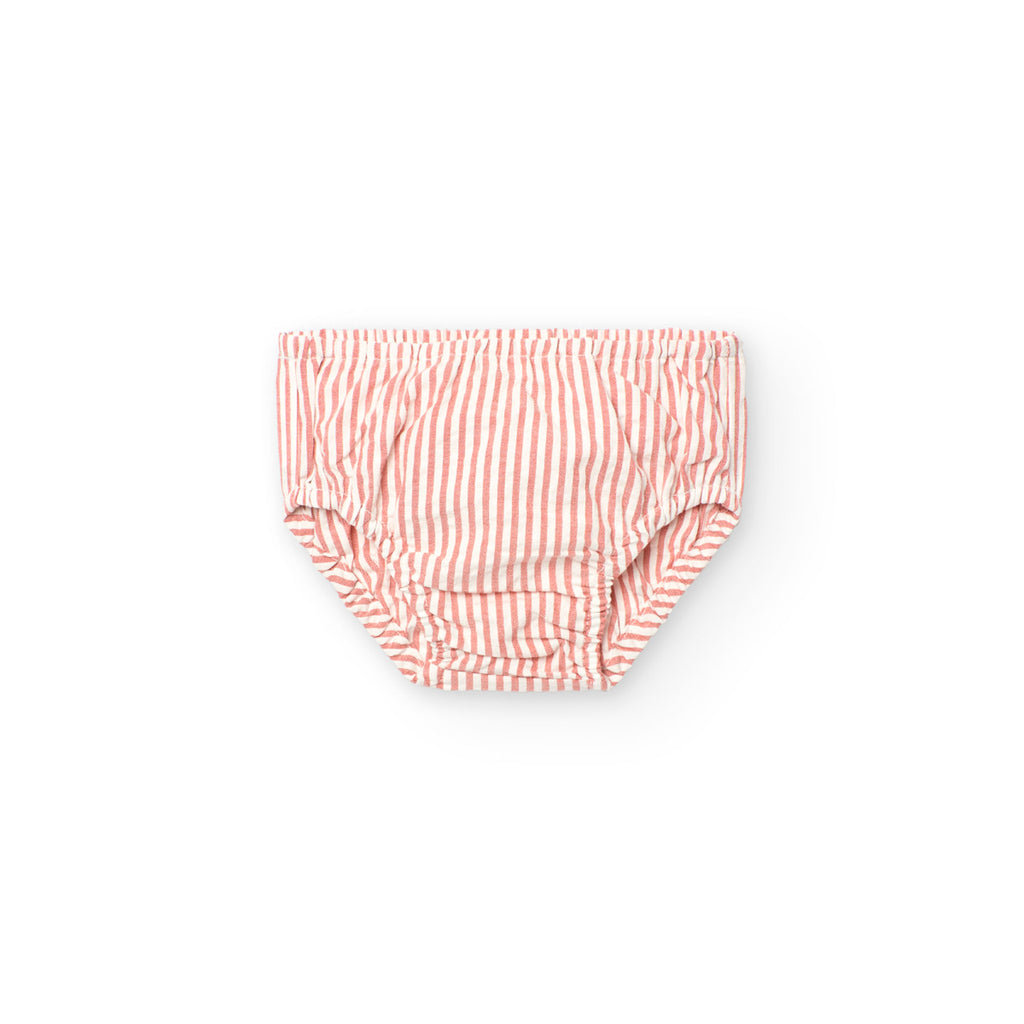 Poplin dress in red and white stripes