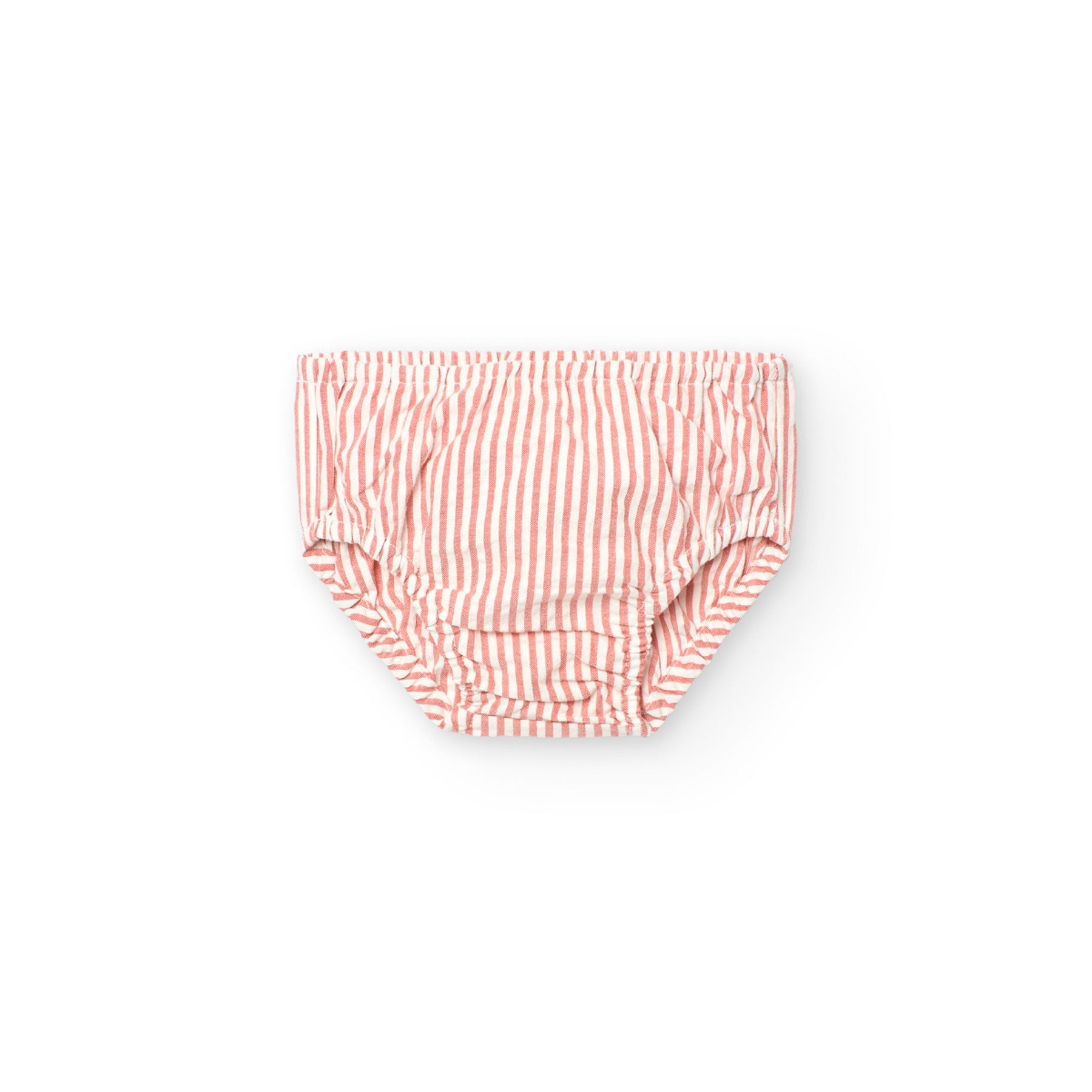 Poplin dress in red and white stripes