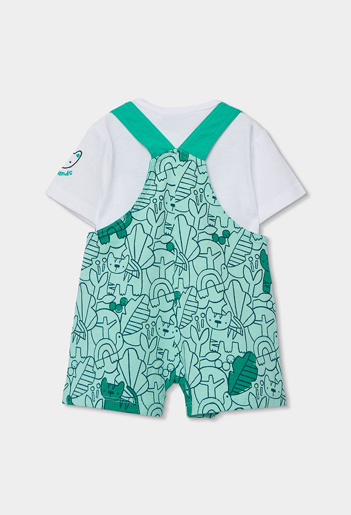 Baby Boy Green Tiger Overall