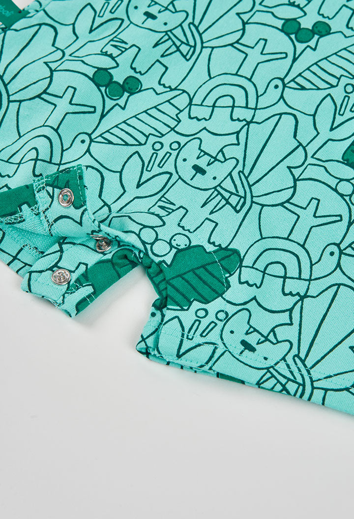 Baby Boy Green Tiger Overall
