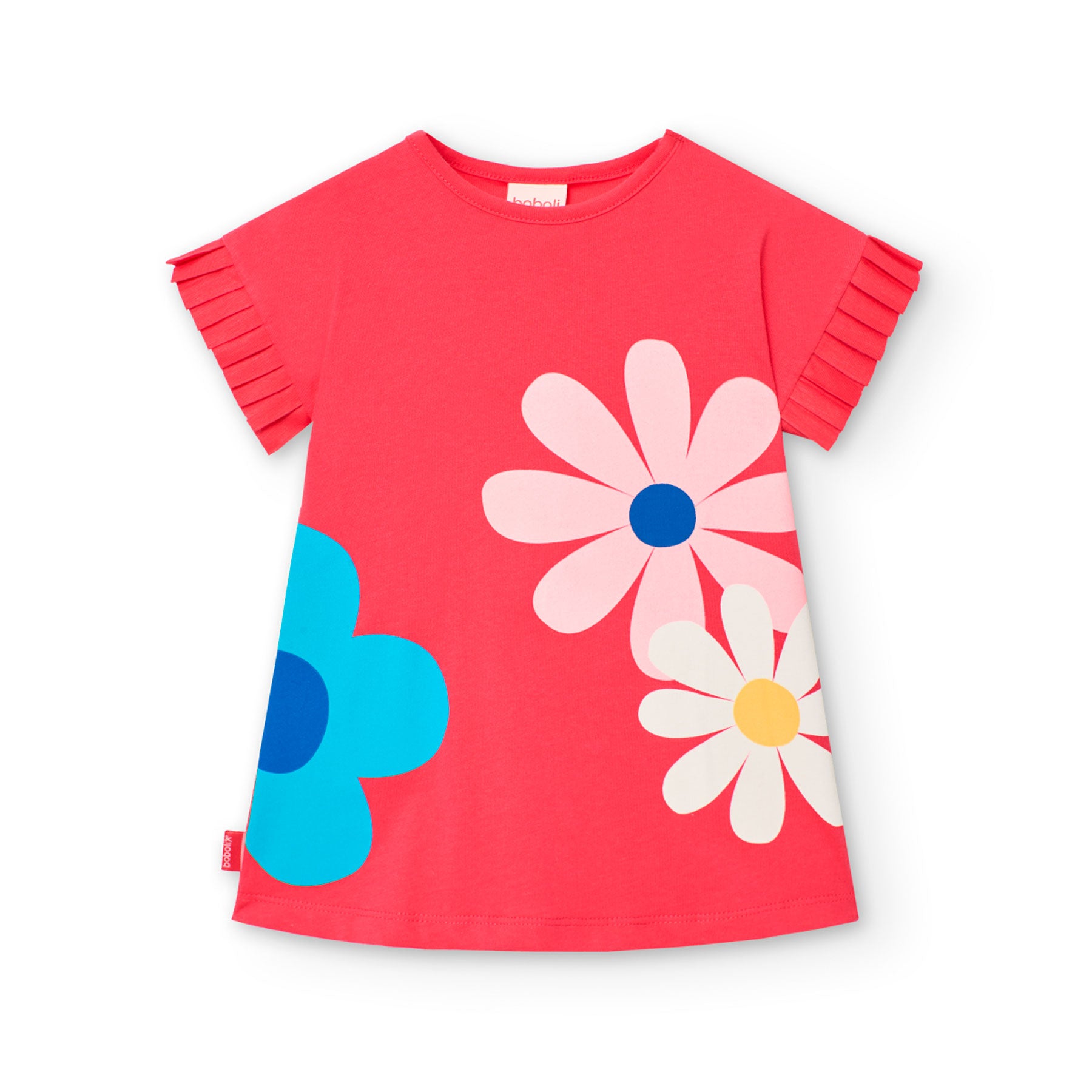 Knitted dress with floral design