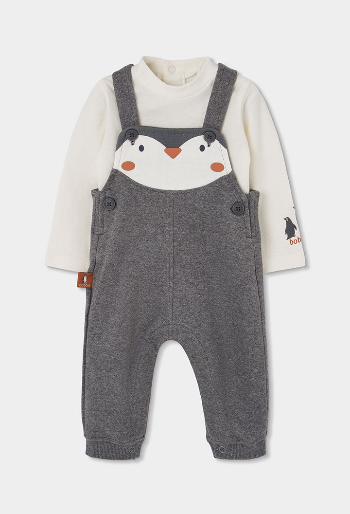 Baby Boy Penguin Overall Set