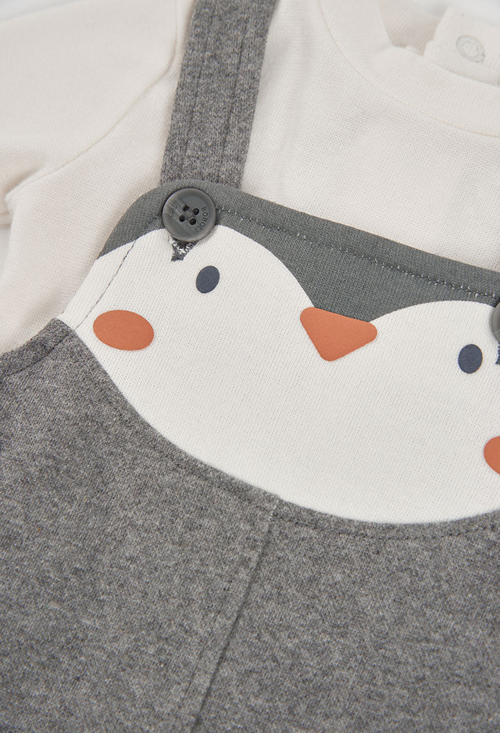 Baby Boy Penguin Overall Set