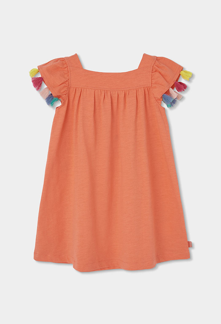 Girl Orange Flower Dress
