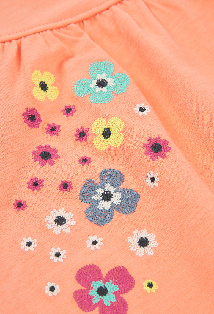 Girl Orange Flower Dress