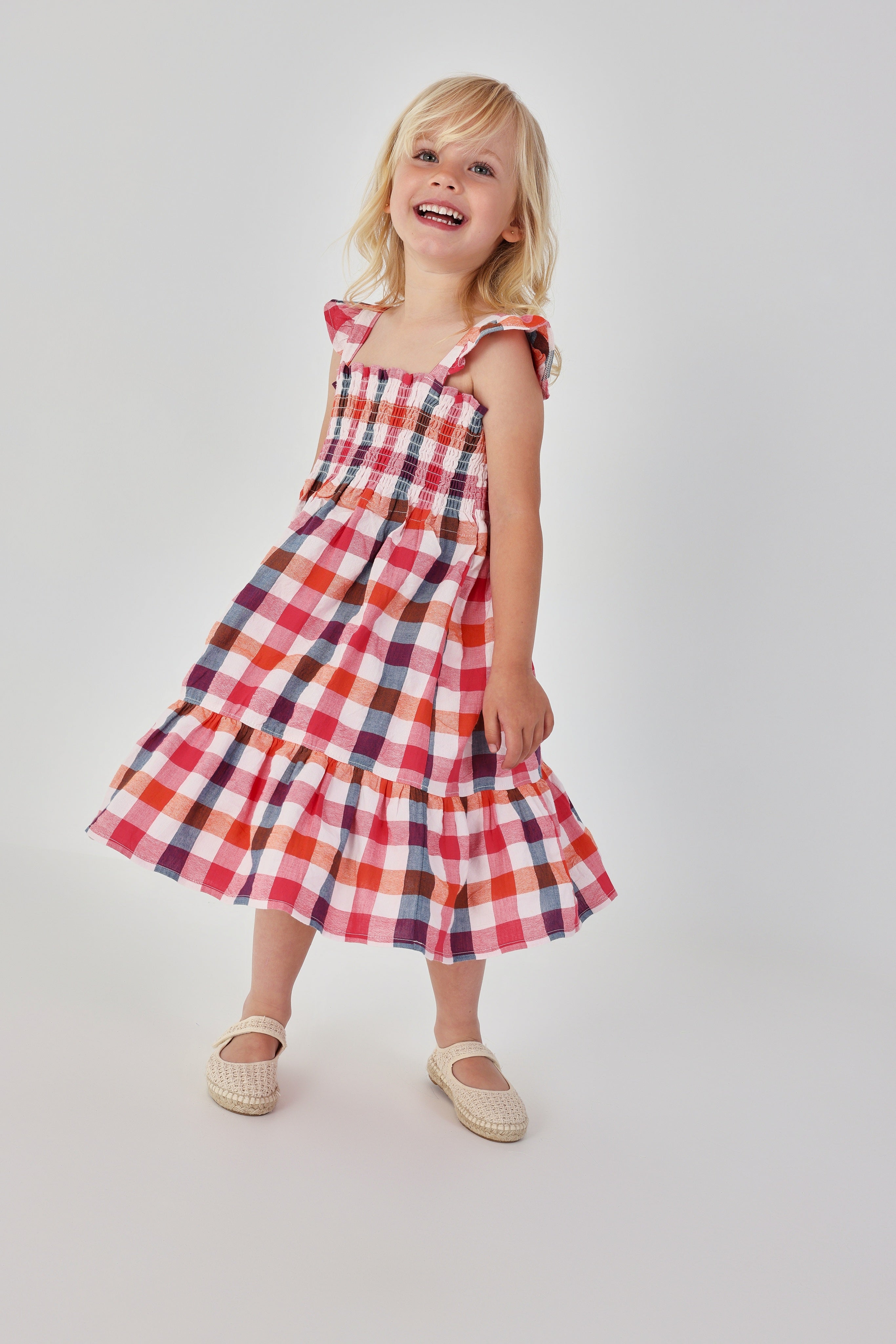 Girl Check Pattern Dress